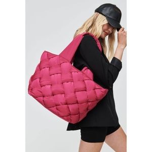 Intuition East West Tote by Sol and Selene Magenta woven